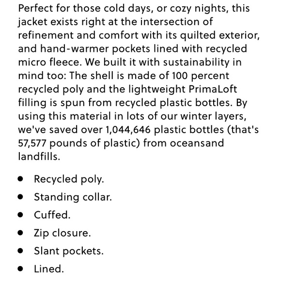 J Crew Box Quilted Jacket with Primaloft - Picture 12 of 14